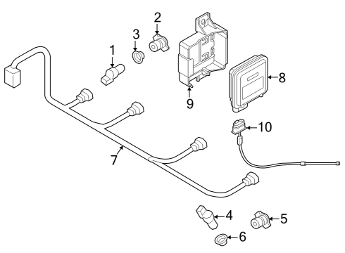 2021 Audi S4 Electrical Components - Rear Bumper