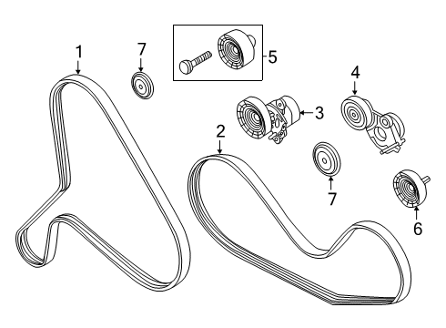 2019 Audi RS5 Sportback Belts & Pulleys