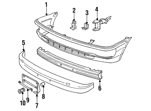 1994 Audi 90 Quattro Front Bumper