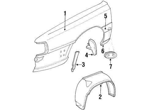 1991 Audi 100 Quattro Fender & Components, Exterior Trim