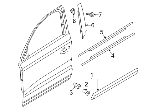 2017 Audi Q3 Quattro Exterior Trim - Front Door