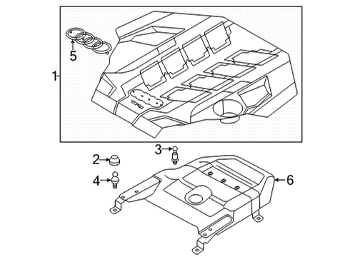 2020 Audi A8 Quattro Engine Appearance Cover