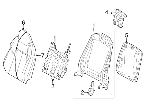 2023 Audi e-tron S Front Seat Components