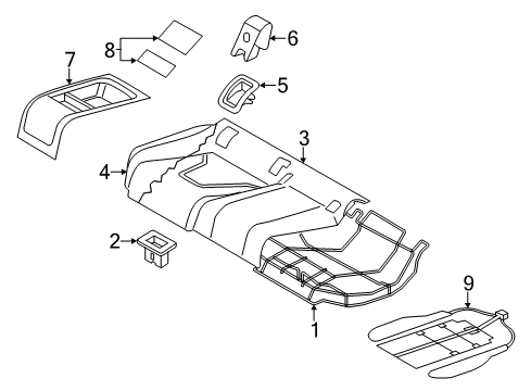 2010 Audi S5 Rear Seat Components