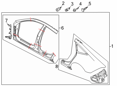 2023 Audi A7 Sportback Aperture Panel, Uniside