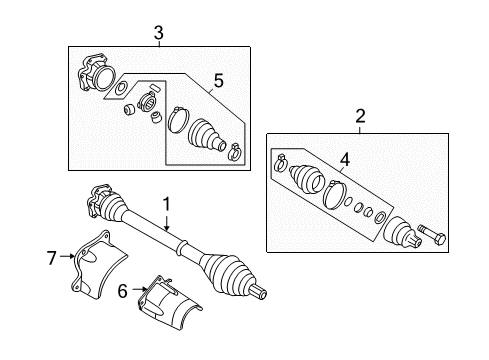 2006 Audi S4 Drive Axles - Front