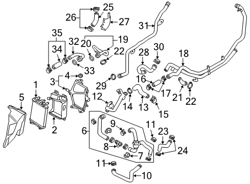 2014 Audi A8 Quattro Radiator & Components, Water Pump, Cooling Fan Diagram 4