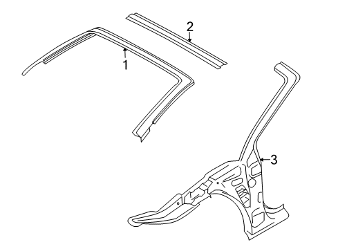 2010 Audi TT Quattro Windshield Header & Components