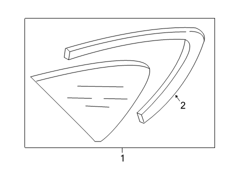 2023 Audi A7 Sportback Glass & Hardware - Quarter Panel