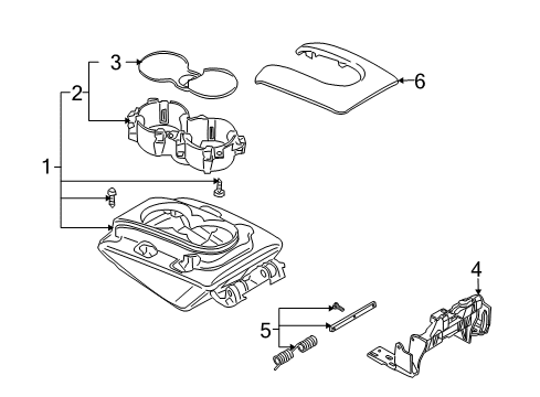 2013 Audi Q7 Front Console, Rear Console Diagram 2