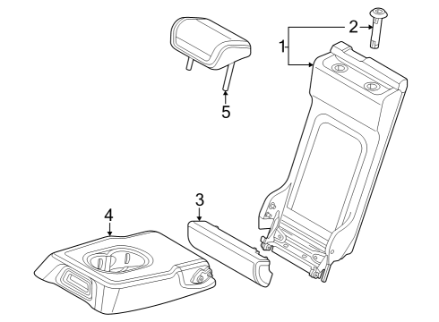 2023 Audi RS3 Rear Seat Components