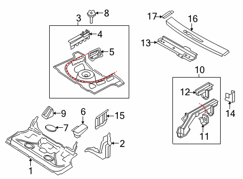 2006 Audi TT Rear Body - Floor & Rails