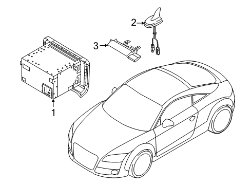 2010 Audi TT Quattro Navigation System Components