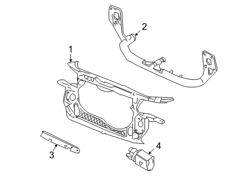 2004 Audi S4 Radiator Support