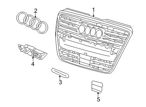 2008 Audi S8 Grille & Components