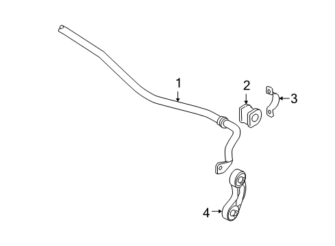 2006 Audi A6 Quattro Rear Suspension Components, Ride Control, Stabilizer Bar