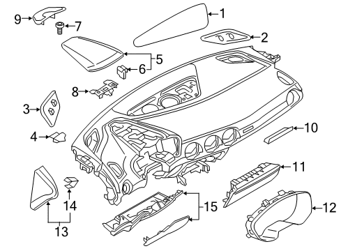 2021 Audi TT Quattro Cluster & Switches, Instrument Panel Diagram 3