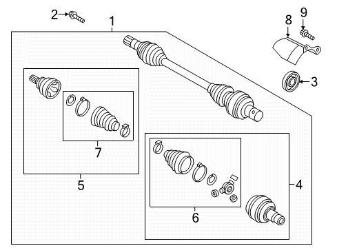 2022 Audi Q3 Drive Axles - Front