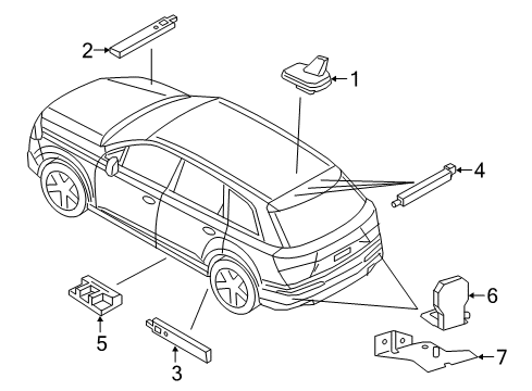 2023 Audi Q7 Antenna & Radio