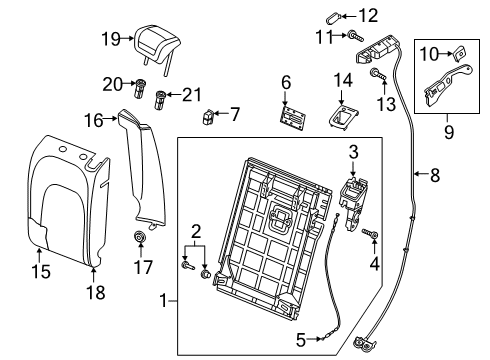 2021 Audi e-tron Quattro Rear Seat Diagram 4