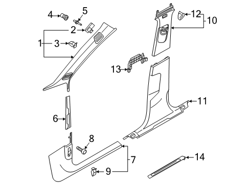 2022 Audi A5 Sportback Interior Trim - Pillars