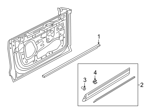 2023 Audi RS Q8 Exterior Trim - Front Door