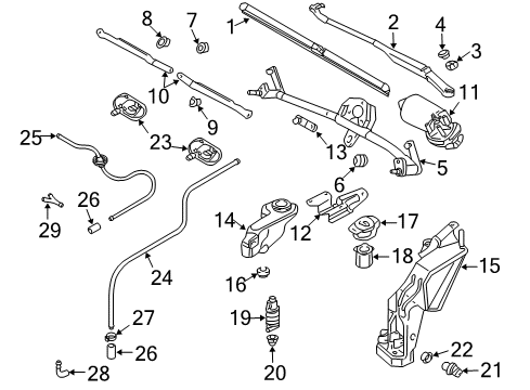 2007 Audi S4 Windshield - Wiper & Washer Components