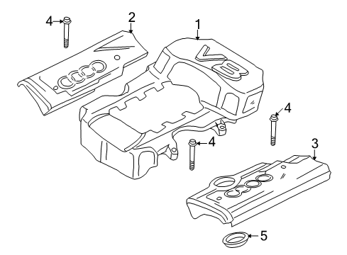 2002 Audi A6 Quattro Engine Appearance Cover