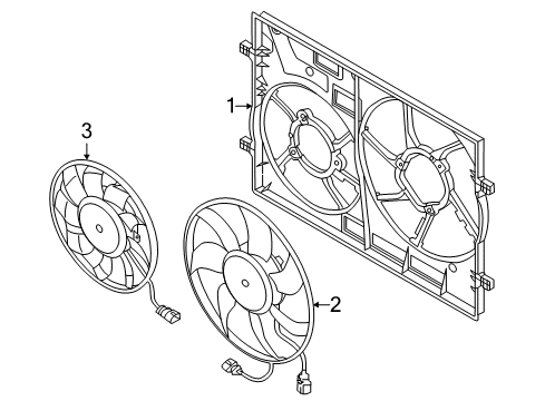 2023 Audi Q7 Cooling System, Radiator, Water Pump, Cooling Fan Diagram 2