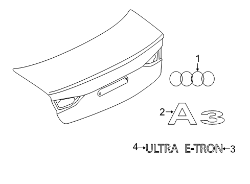 2016 Audi A3 Sportback e-tron Exterior Trim - Lift Gate