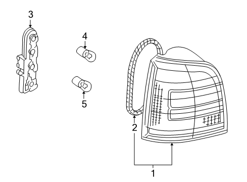 1998 Audi A4 Quattro Tail Lamps