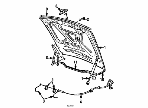 1988 Audi 5000 Hood & Components