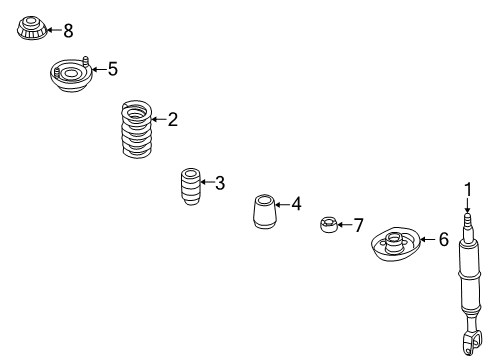 1996 Audi A4 Struts & Components - Front