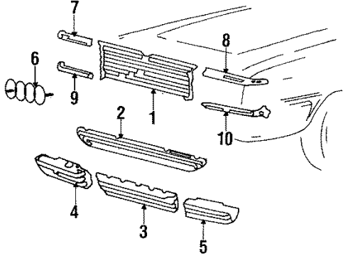 1986 Audi Coupe Grille & Components