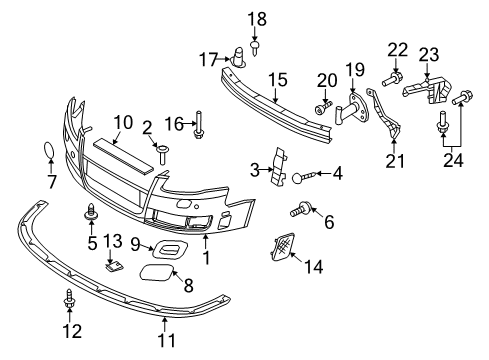 2006 Audi S4 Front Bumper Diagram 2