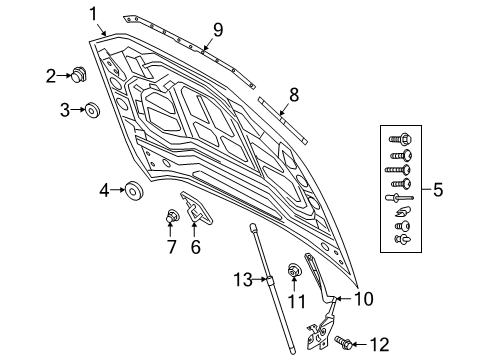 2022 Audi e-tron Quattro Hood & Components