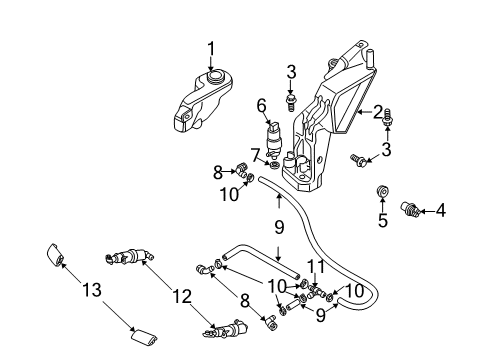 2006 Audi A4 Quattro Washer Components