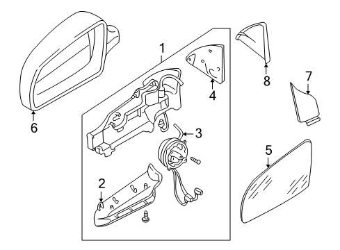 2007 Audi S4 Outside Mirrors