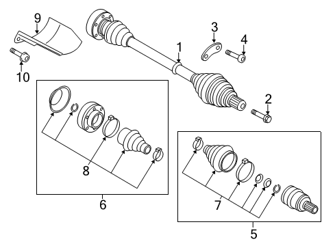 2016 Audi A3 Quattro Drive Axles - Front Diagram 2