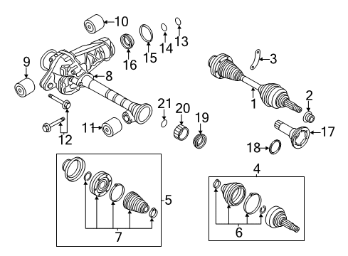 2013 Audi Q7 Carrier & Front Axles