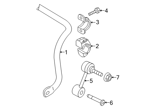 2016 Audi Q3 Stabilizer Bar & Components - Rear Diagram 2