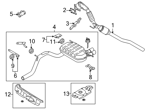 2012 Audi A3 Exhaust Components Diagram 2