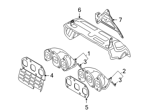 2010 Audi Q7 Exhaust Manifold