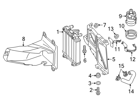 2018 Audi A7 Quattro Auxiliary Radiator Diagram for 4G0-121-212