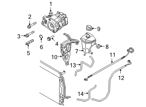 2008 Audi A8 Quattro Reservoir Diagram for 4E0-422-371-N