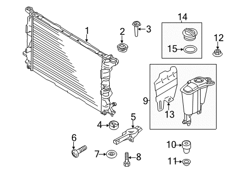 2014 Audi Q5 Radiator & Components