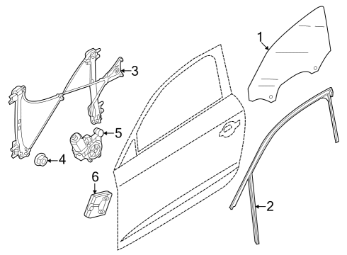 2023 Audi RS3 Glass - Front Door