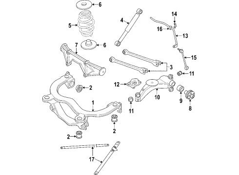 2004 Audi TT Quattro Rear Suspension Components, Stabilizer Bar