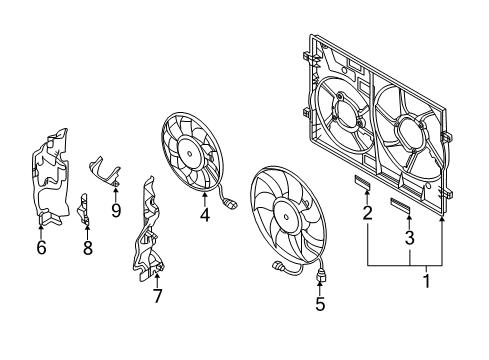 2018 Audi A3 Cooling System, Radiator, Water Pump, Cooling Fan Diagram 5