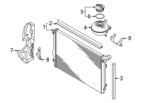 2020 Audi A3 Radiator & Components Diagram 4